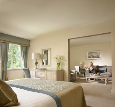 Executive guest room at the Kilmurry Lodge Hotel in Limerick.