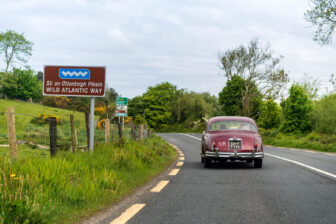 Vintage Jaguar Cars, Wild Atlantic Way Signpost, Co Donegal_Web Size